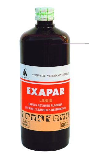 Exapar oral liquid to help the expulsion of placenta, 500 ml