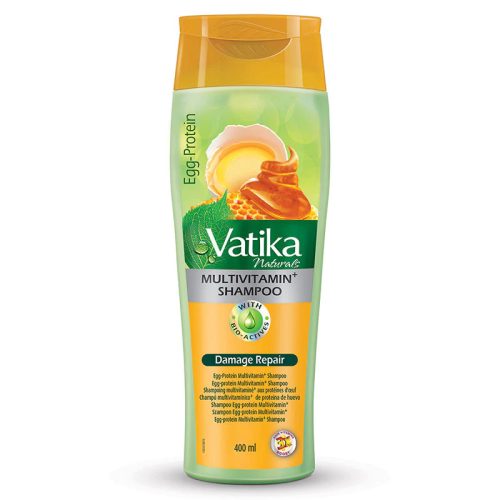 Dabur Vatika Naturals Egg Protein Multivitamin Damage Repair Shampoo, 400 ml