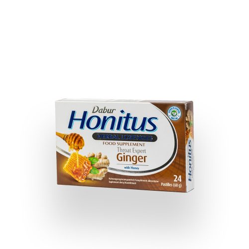 Dabur Honitus Ginger gyömbér ízű gyógynövényes szopogató tabletta